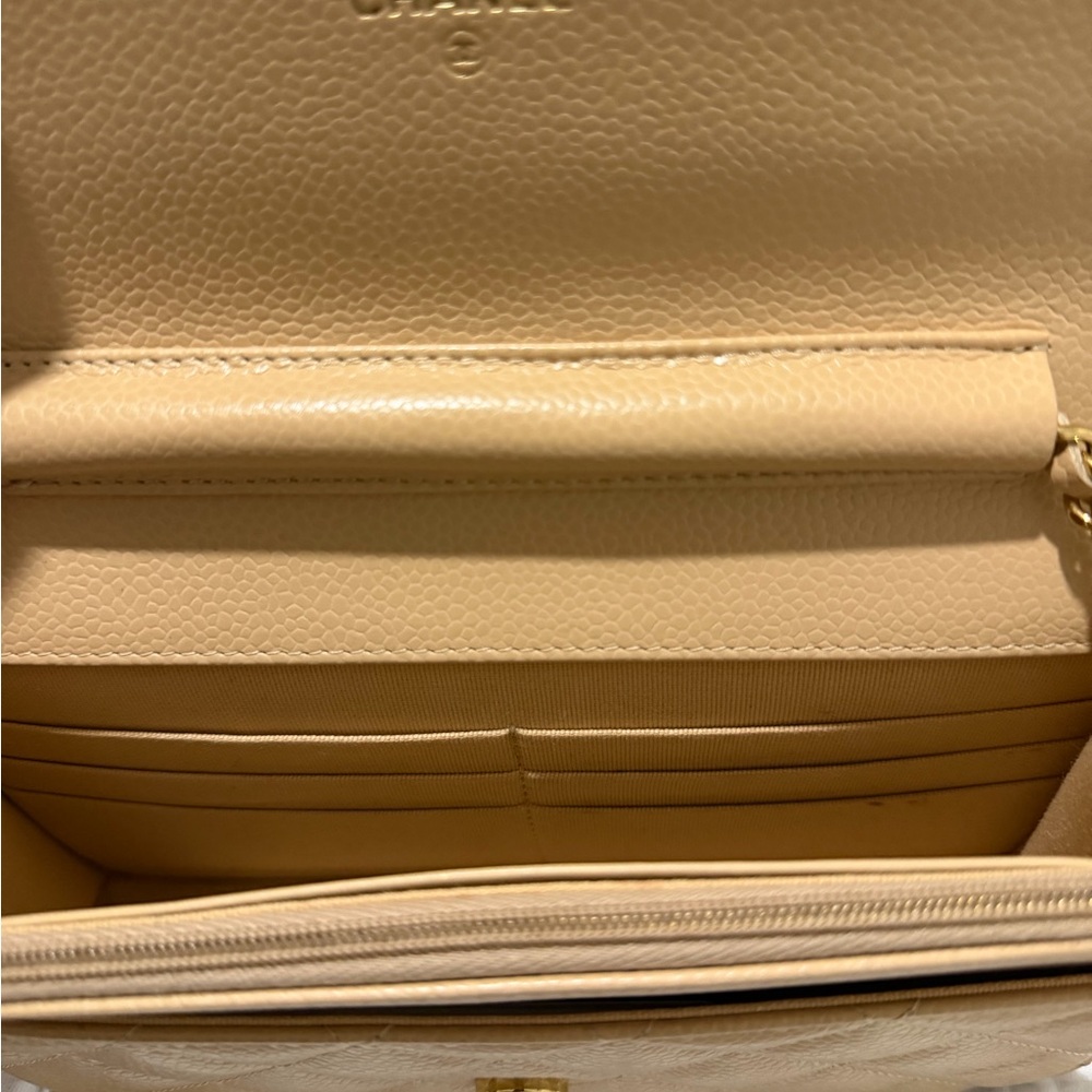 Chanel Tan Wallet on a Chain Like New with Receipt and Box - Picture 5 of 7